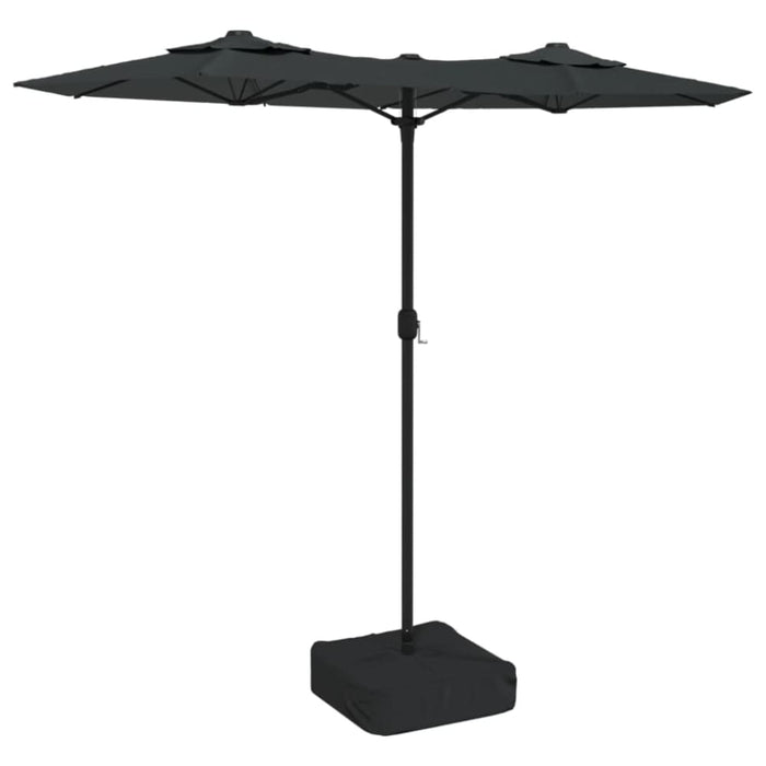 Double-head Parasol With Leds Anthracite 316x240 Cm Tlxkio