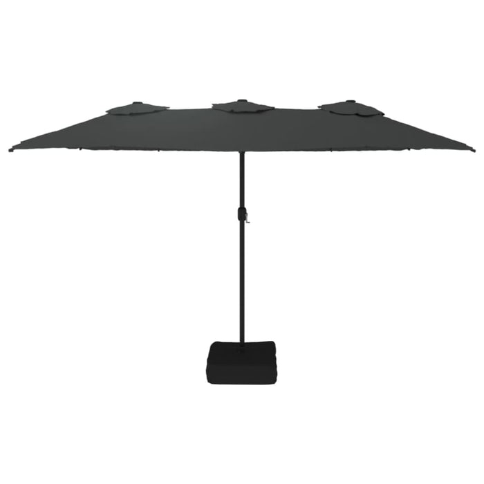 Double-head Parasol With Leds Anthracite 449x245 Cm Tlxkpp