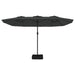 Double-head Parasol With Leds Anthracite 449x245 Cm Tlxkpp