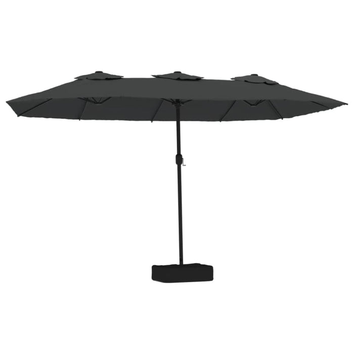 Double-head Parasol With Leds Anthracite 449x245 Cm Tlxkpp