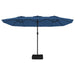 Double-head Parasol With Leds Azure Blue 449x245 Cm Tlxklb