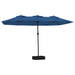 Double-head Parasol With Leds Azure Blue 449x245 Cm Tlxklb