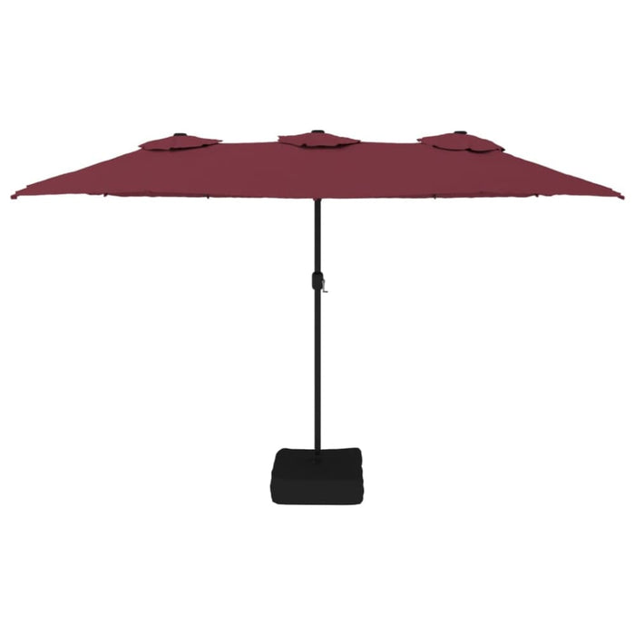 Double-head Parasol With Leds Bordeaux Red 449x245 Cm Tlxkpi