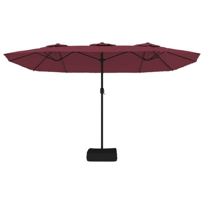 Double-head Parasol With Leds Bordeaux Red 449x245 Cm Tlxkpi