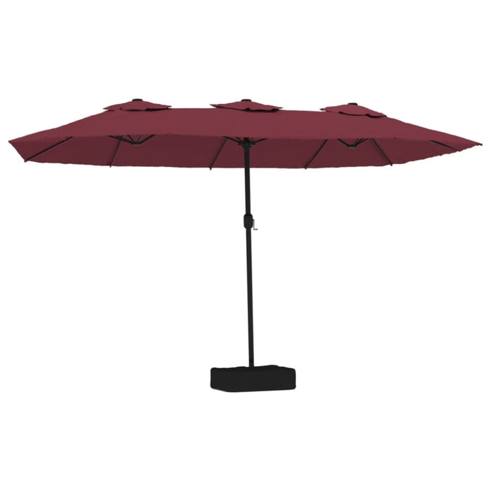 Double-head Parasol With Leds Bordeaux Red 449x245 Cm Tlxkpi