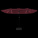 Double-head Parasol With Leds Bordeaux Red 449x245 Cm Tlxkpi