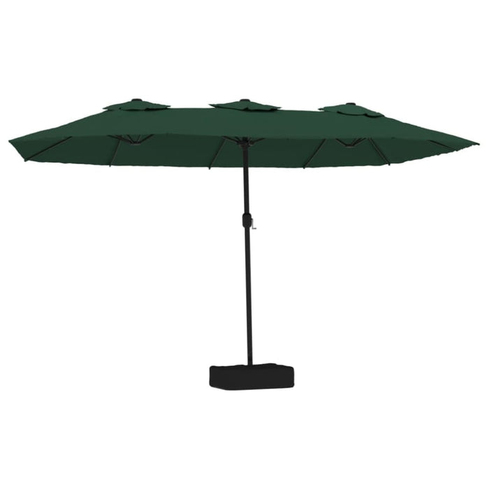 Double-head Parasol With Leds Green 449x245 Cm Tlxkpa