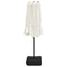 Double-head Parasol With Leds Sand White 449x245 Cm Tlxkpt