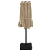 Double-head Parasol With Leds Taupe 449x245 Cm Tlxkpl