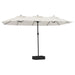 Double-head Parasol Sand White 449x245 Cm Tlxkap