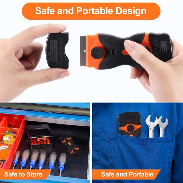 Double Headed Scraper Blade Glue Squeegee Remover Cleaner