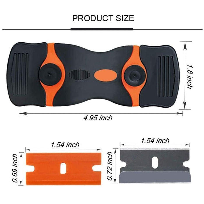 Double Headed Scraper Blade Glue Squeegee Remover Cleaner