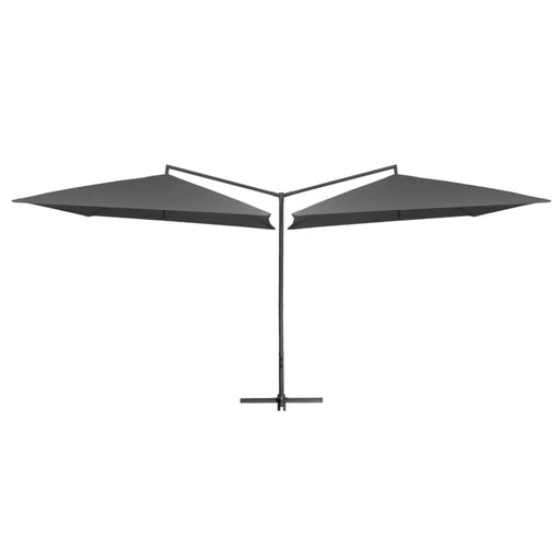 Double Parasol With Steel Pole 250x250 Cm Anthracite Aitxx