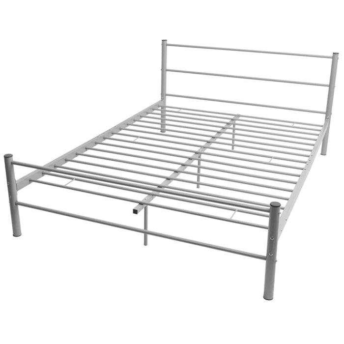Double Size Bed Frame Grey Metal Xaiant