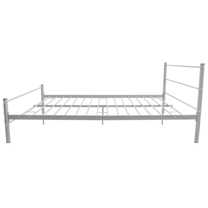 Double Size Bed Frame Grey Metal Xaiant