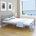 Double Size Bed Frame Grey Metal Xaiant