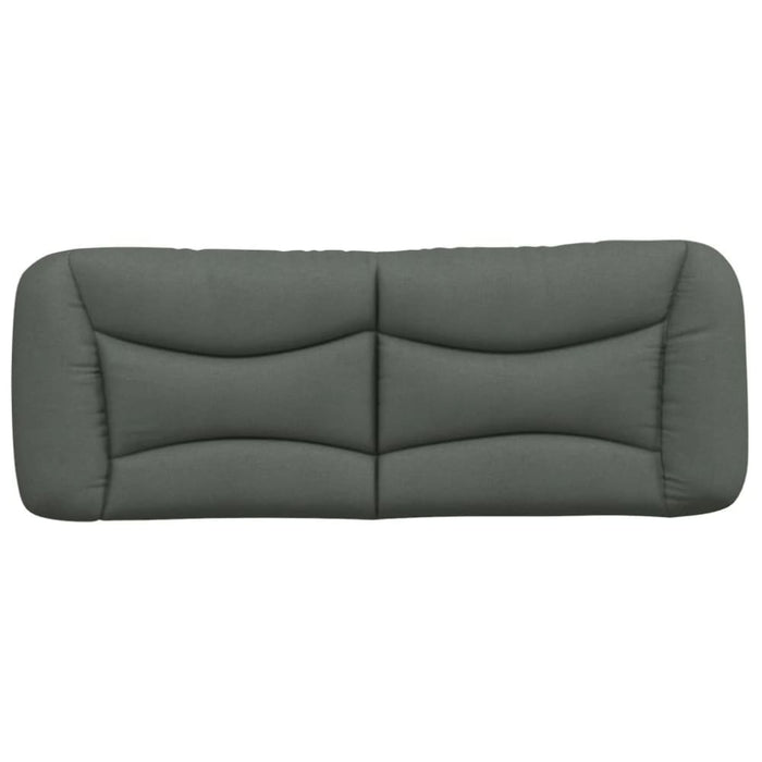 Double Size Headboard Cushion Dark Grey 137 Cm Fabric Tiapit