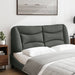 Double Size Headboard Cushion Dark Grey 137 Cm Fabric Tiapit