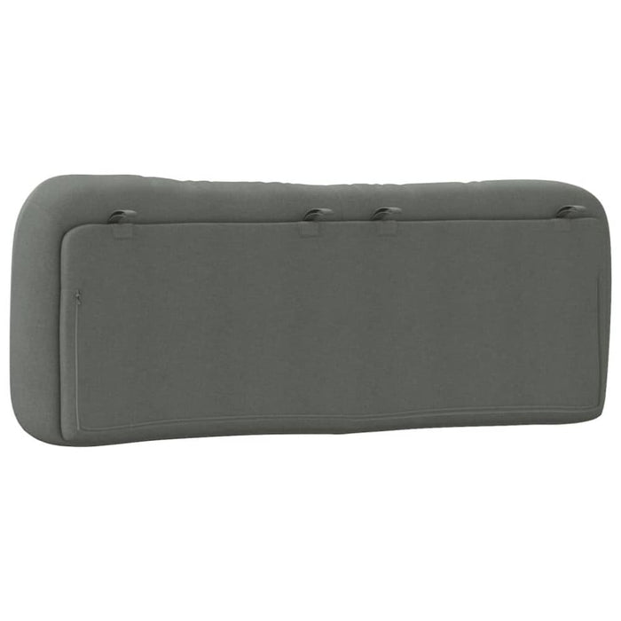 Double Size Headboard Cushion Dark Grey 137 Cm Fabric Tiapit