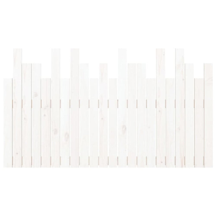 Double Size Wall Headboard White 140x3x80 Cm Solid Wood