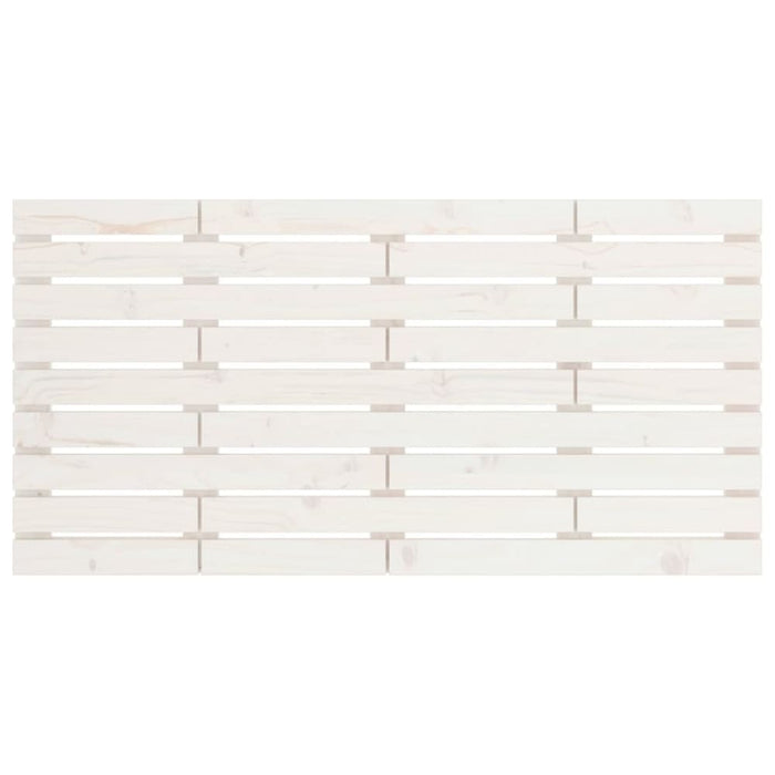 Double Size Wall Headboard White 141x3x63 Cm Solid Wood