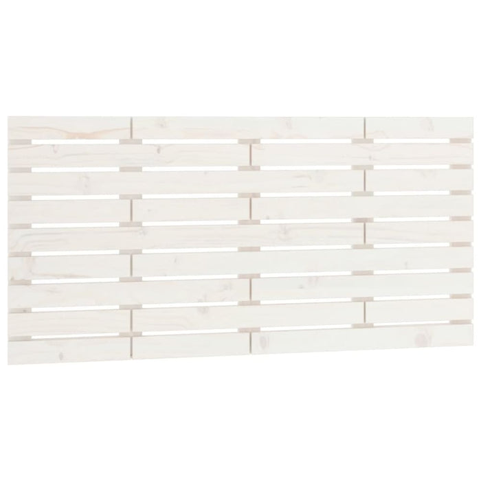 Double Size Wall Headboard White 141x3x63 Cm Solid Wood