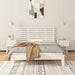 Double Size Wall Headboard White 141x3x63 Cm Solid Wood