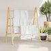 Double Towel Ladder With 4 Rungs 90x50x100 Cm Bamboo Tlnbtl