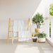 Double Towel Ladder With 4 Rungs 90x50x100 Cm Bamboo Tlnbtl