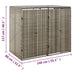 Double Wheelie Bin Shed Grey 140x80x117 Cm Poly Rattan