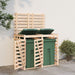 Double Wheelie Bin Storage Solid Wood Pine Topilnp