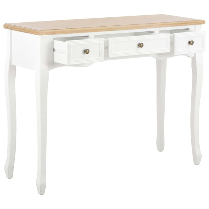 Dressing Console Table With 3 Drawers White Xnbbaa