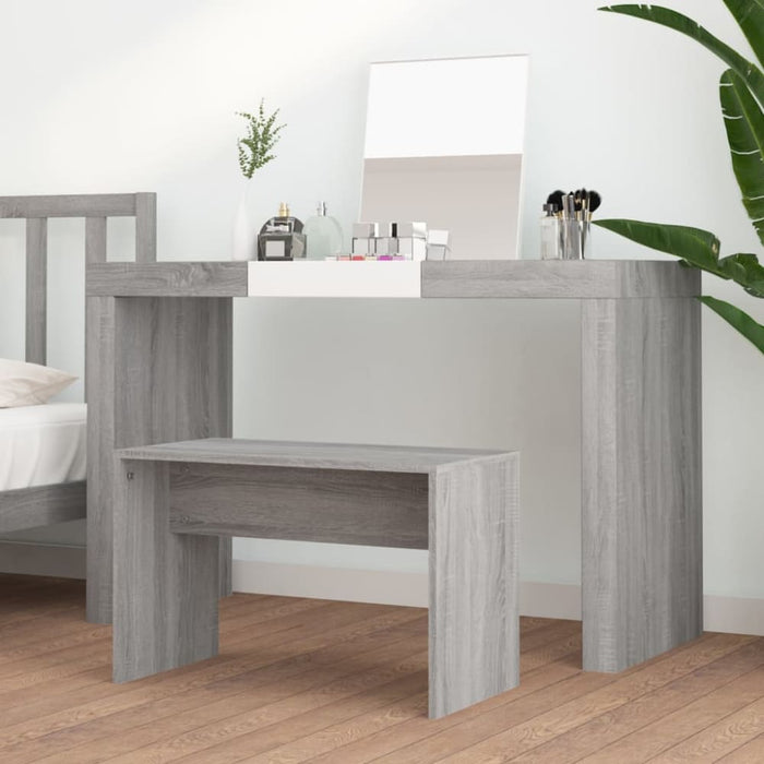 Dressing Stool Grey Sonoma 70x35x45 Cm Engineered Wood