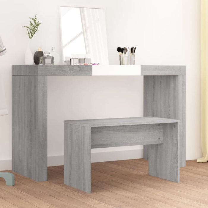 Dressing Stool Grey Sonoma 70x35x45 Cm Engineered Wood