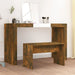 Dressing Stool Smoked Oak 70x35x45 Cm Engineered Wood Nxbpxt