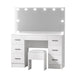 Dressing Table Set Stool 10 Led Bulbs White Debbie