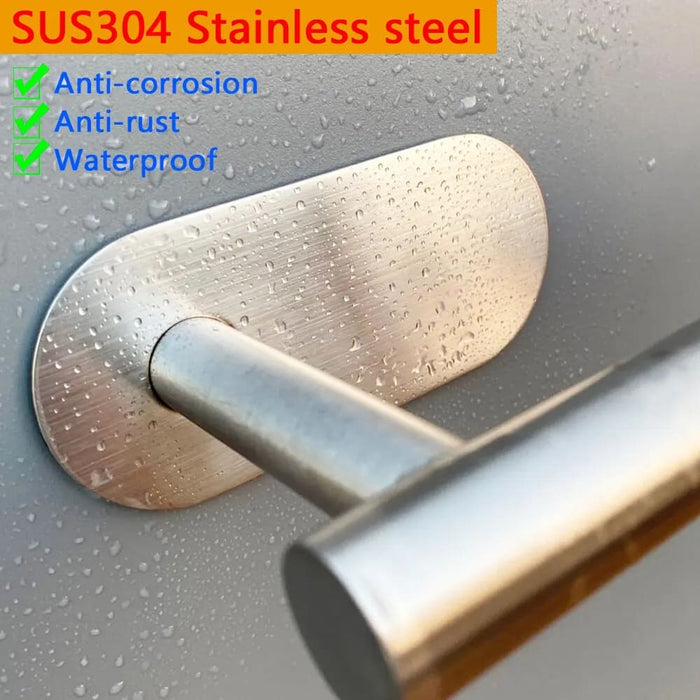 No Drill Toilet Paper Holder Stainless Steel Bathroom Roll