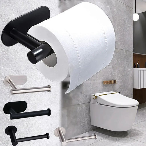 No Drill Toilet Paper Holder Stainless Steel Bathroom Roll