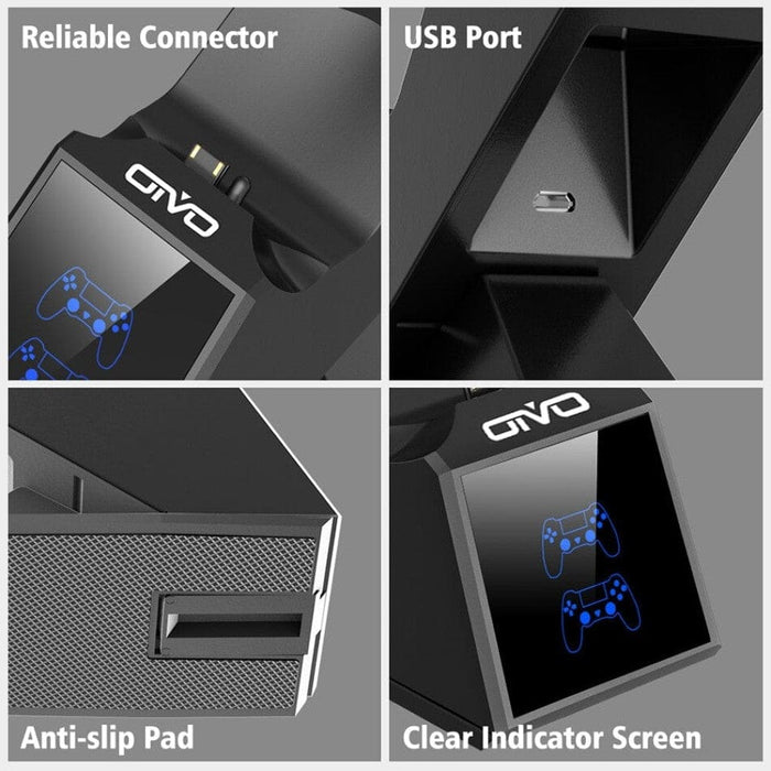 5v 1a Dual Charger Stand With Indicator For Play Station 4