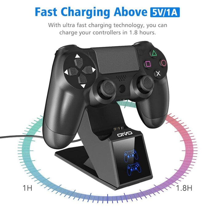 5v 1a Dual Charger Stand With Indicator For Play Station 4