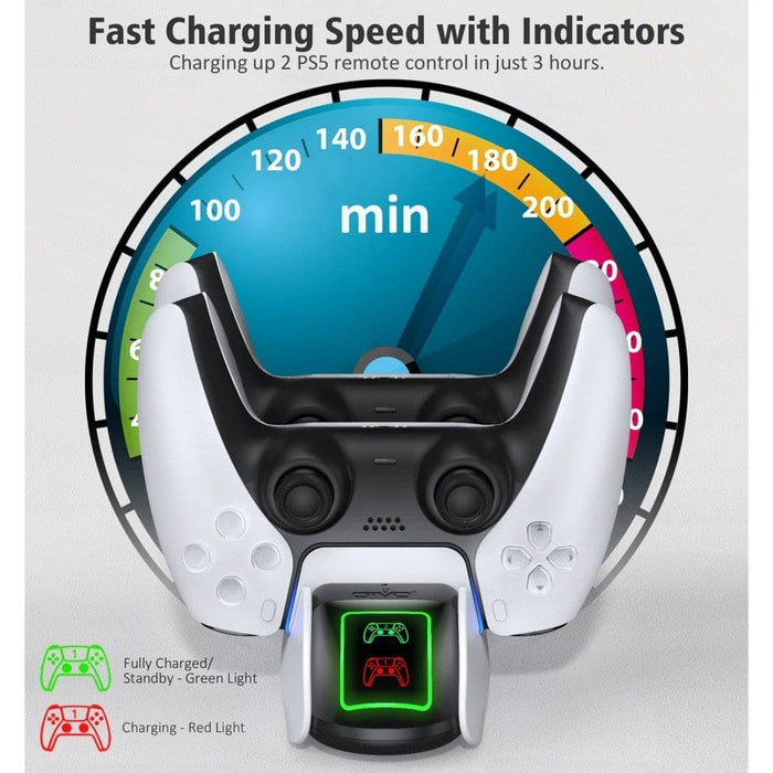 Dual Fast Charging Station Stand For Sony Play 5 Gamepad