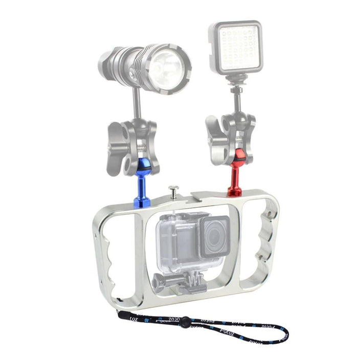 Dual Handheld Diving Light Arm Cnc Aluminum Mount