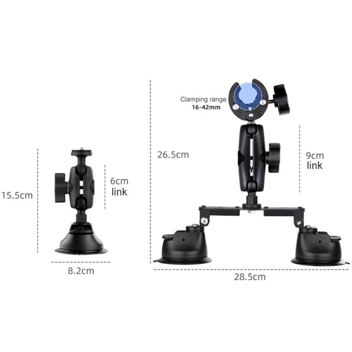 Dual Leg Suction Cup Single With Selfie Stick Kits