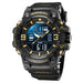 Dual Time Display Sport Wristwatch With Led Light