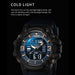 Dual Time Display Sport Wristwatch with Led Light