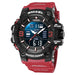 Dual Time Display Sport Wristwatch With Led Light