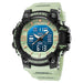 Dual Time Display Sport Wristwatch With Led Light