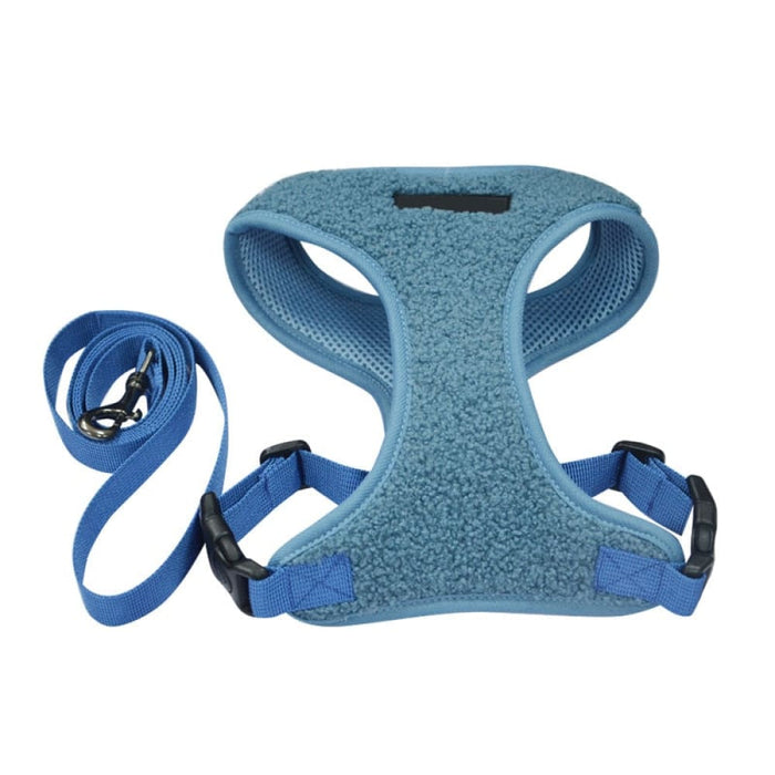 Durable Breathable Soft Adjustable Fleece Dog Harnes Leash