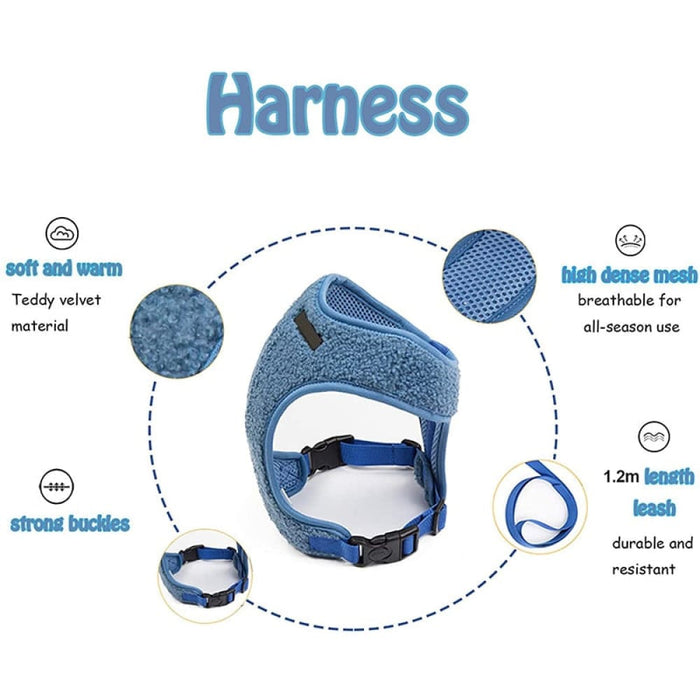 Durable Breathable Soft Adjustable Fleece Dog Harnes Leash