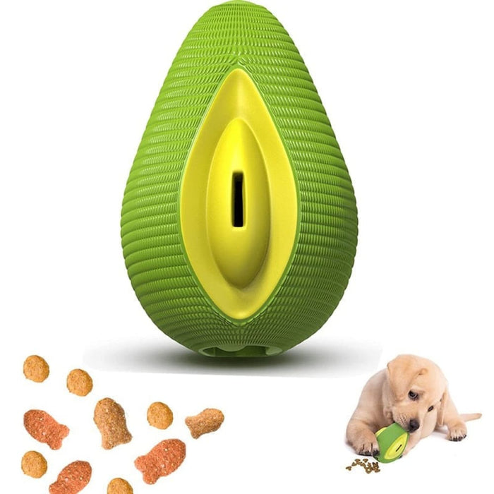 Durable Food Treat Dispenser Avocado Shape Dog Chew Toy